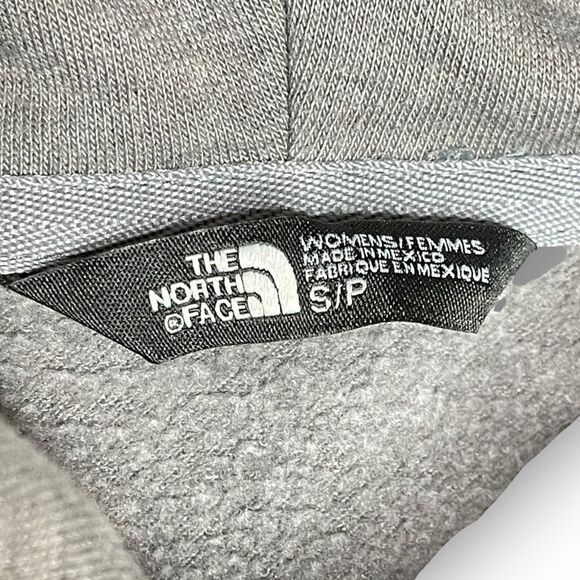 The North Face Gray Lined Spellout Pullover Hoodie Sweatshirt Women’s Small - Picture 9 of 11